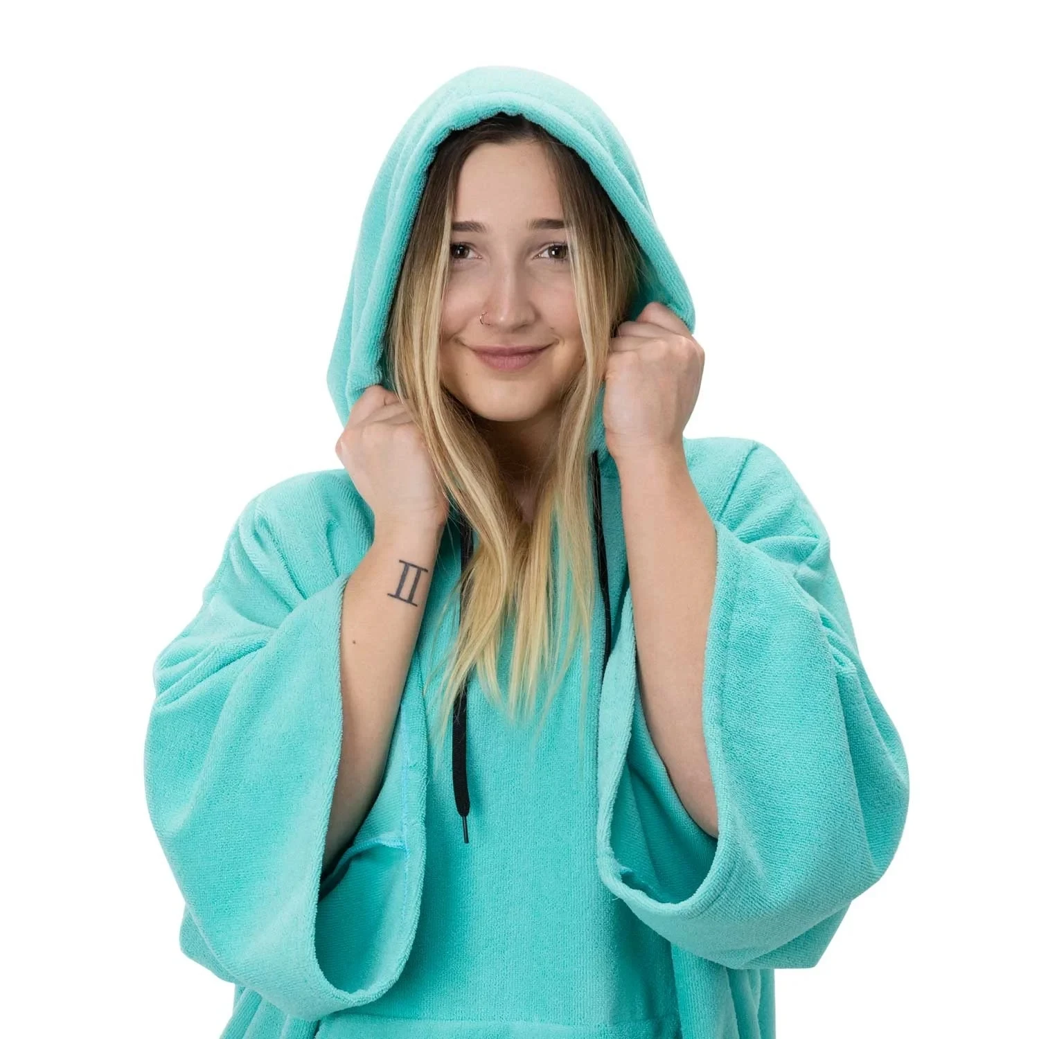eco friendly microfiber changing towel for adults hooded beach surf poncho