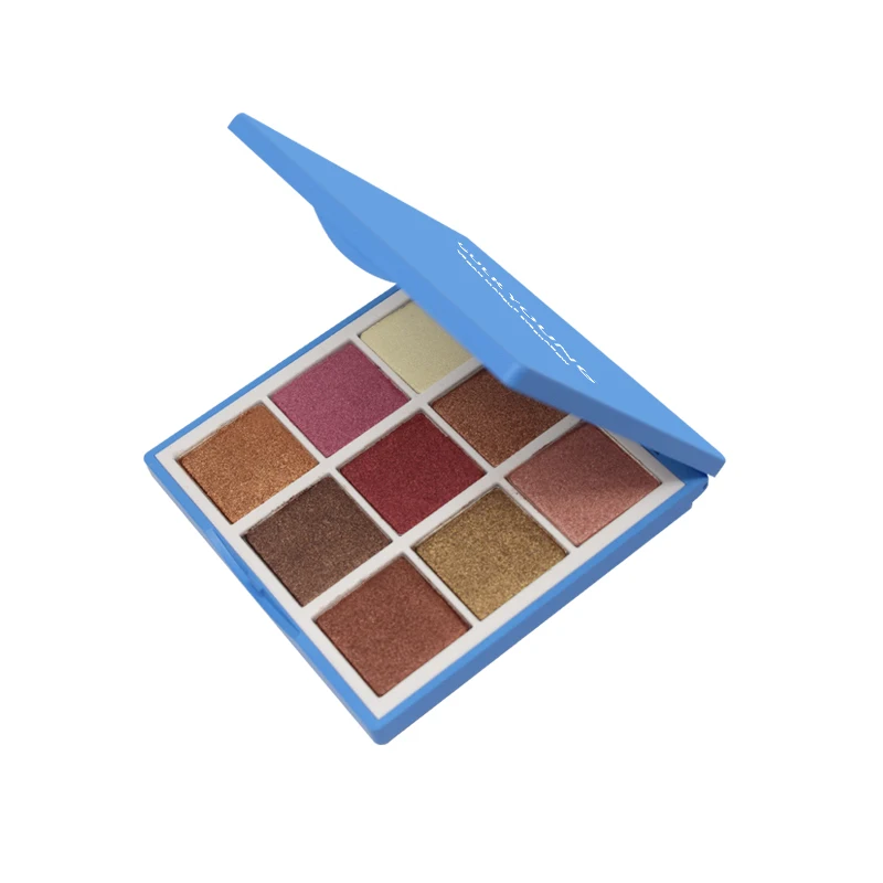 Wholesale 9 Color Pallette Eye Shadow Private Label Single Shimmer Eyeshadow Degradable Eyeshadow Palette