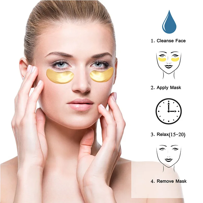 
Crystal Collagen Under Eye Mask Gold Gel Collagen Eye Pad Moisturizing Reducing Dark Circles & Puffy Eyes 