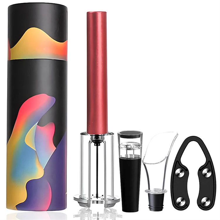 WELLFLYER Factory Supply Corkscrew Aluminum Alloy Wine Opener with Gift Box Air Pressure Wine Opener