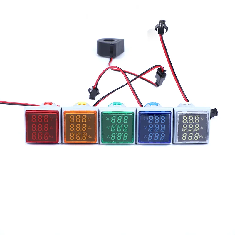 High quality frequency meters 3 in 1 digital meter AD16-22VAH 20-75Hz 0-100A 60-500V digital voltmeter ammeter