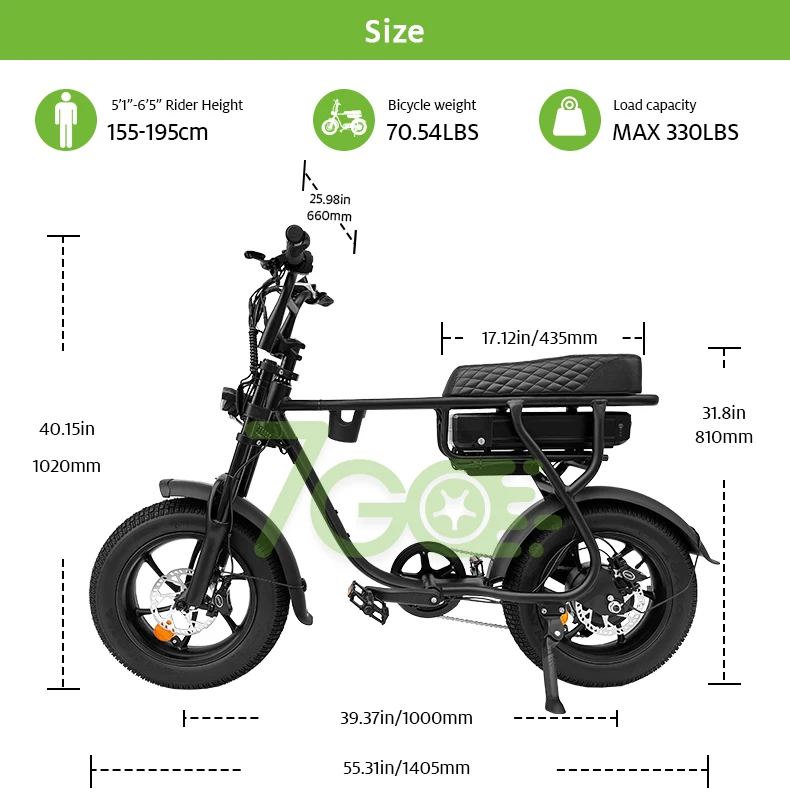 7GO EB16 16 inch kids electric bike  48V 15AH 500w bicicleta full suspension electric fat bike dirtbike