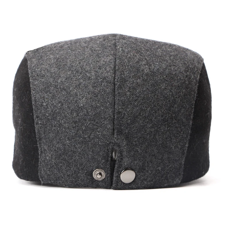 2019 Autumn Winter Warm Flat Caps For Men Hat Unisex Korean British Style Colorblock Woolen French Beret Cap Women Hats Berets
