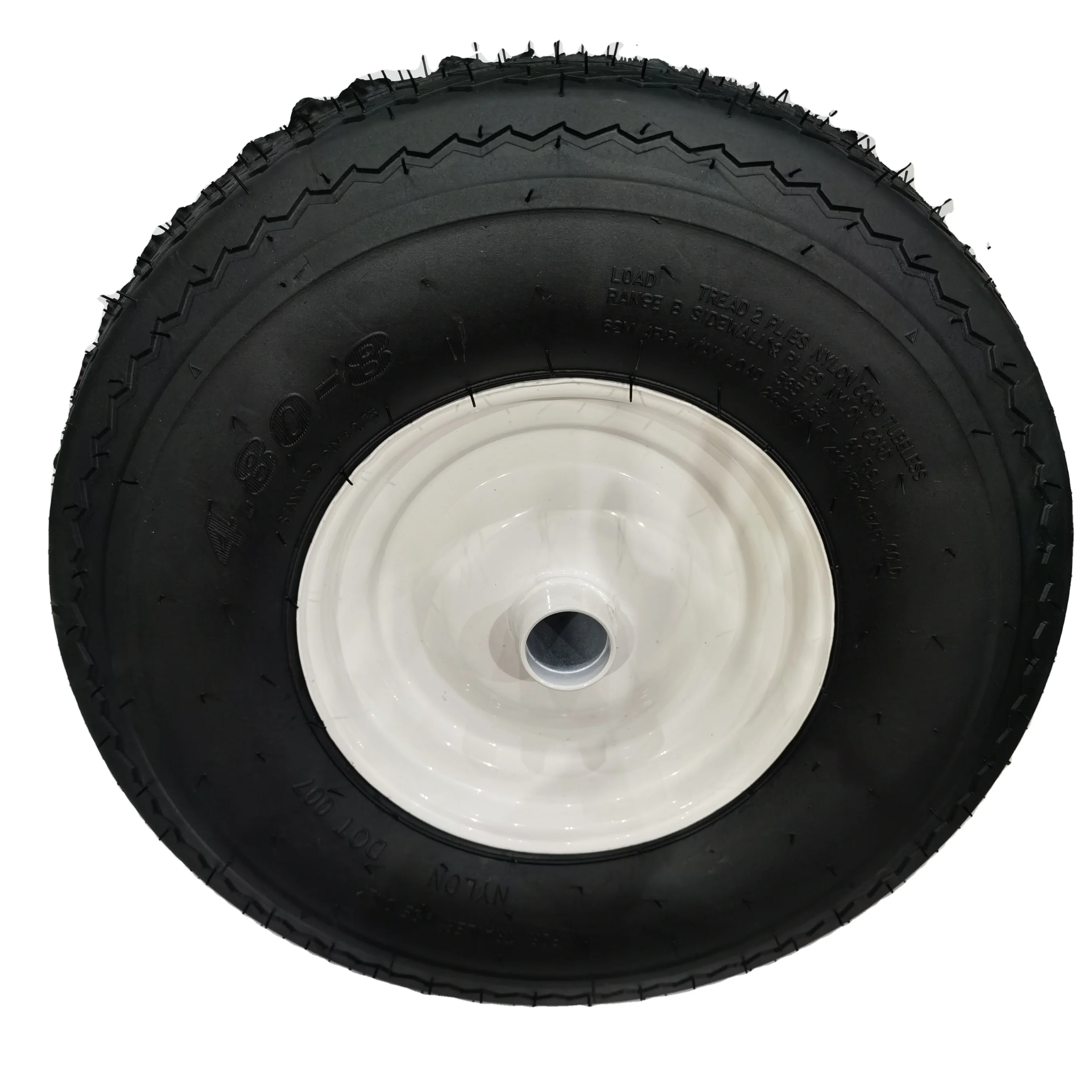 Best selling 4.80-8 rubber tubeless tires 420MMX110MM tubeless wheel