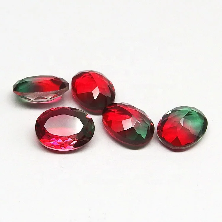 Loose Watermelon Tourmaline Oval Cut Glass Stone Faceted Colored Gemstone