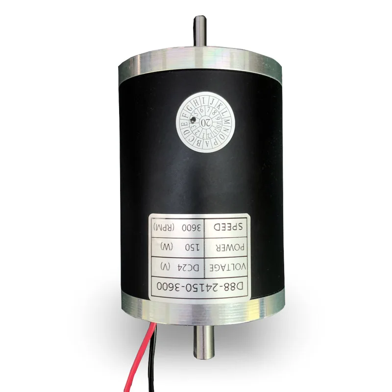 Factory Direct Sale Micro Mini 88mm 150W High-Speed Brush Electric Dc Motor 12V 3600Rpm
