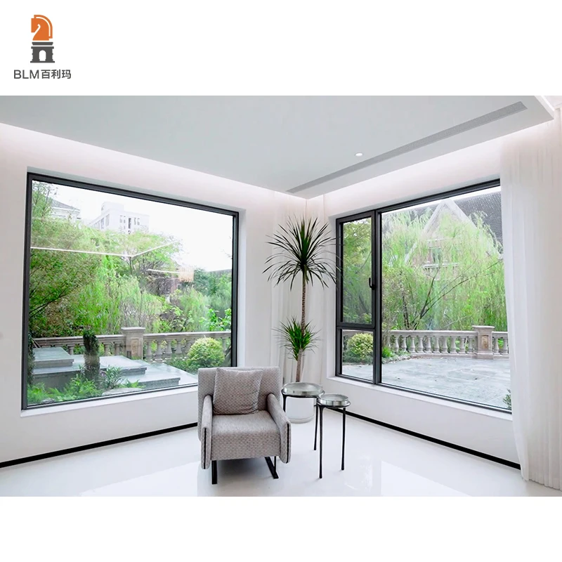 Super High Security Impact Glass Casement Window Triple Glass Aluminum Frame Top 10 Thermal Break Sliding Windows Top 10 Window