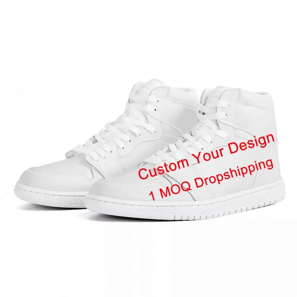 
MOQ 1 Casual Shoes Men Leather Shoes New Styles Custom Personalised LOGO High Top Walking Sports Shoes Male Sneakers Zapatillas 