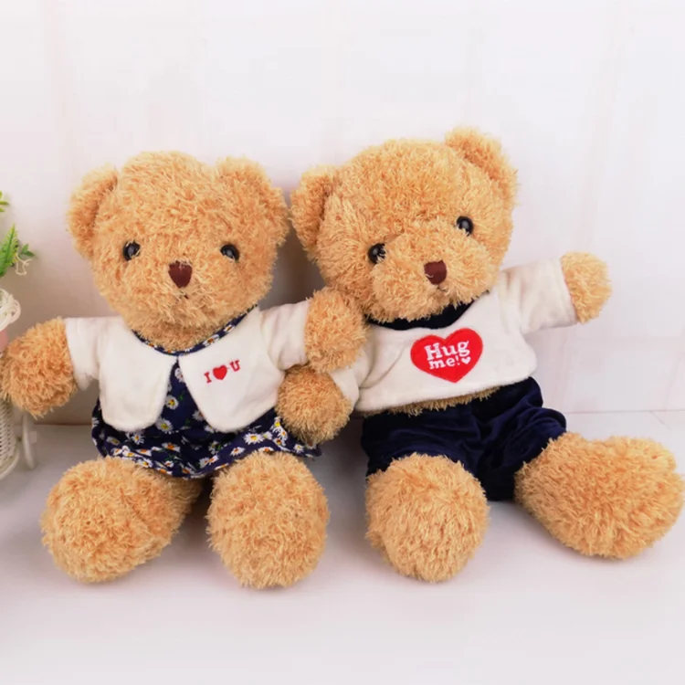 New Design Stuffed Cute Mini Plush Teddy Bear With Clothes