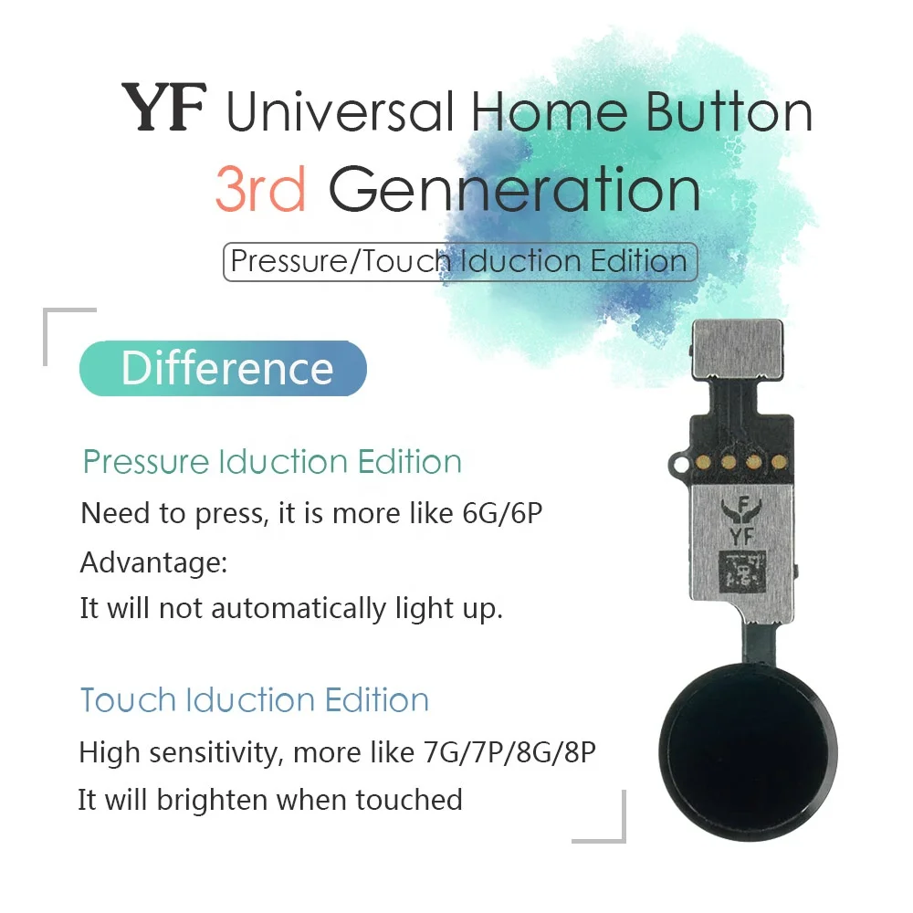 YF 3rd Gen универсальная кнопка домой гибкий кабель для iPhone 7/8 Plus Меню клавиатура решение