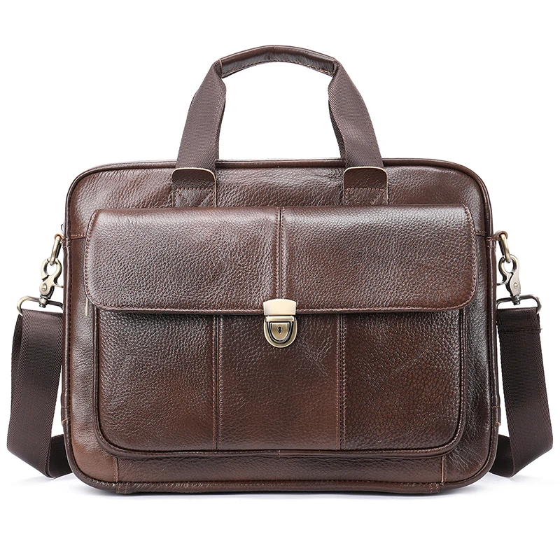 GLBF028 Waterproof genuine leather men designer lawyer bag briefcase