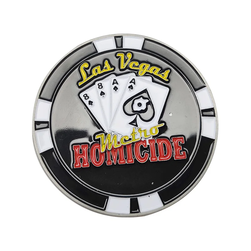 Custom poker Las Vegas souvenir Challenge Coin Lucky chips for jackpot promote games Metal pin