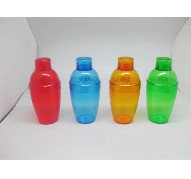 Mini Plastic Cocktail Shaker For Home Club Bar Plastic Shaker Bottle Cobbler Cocktail Shaker