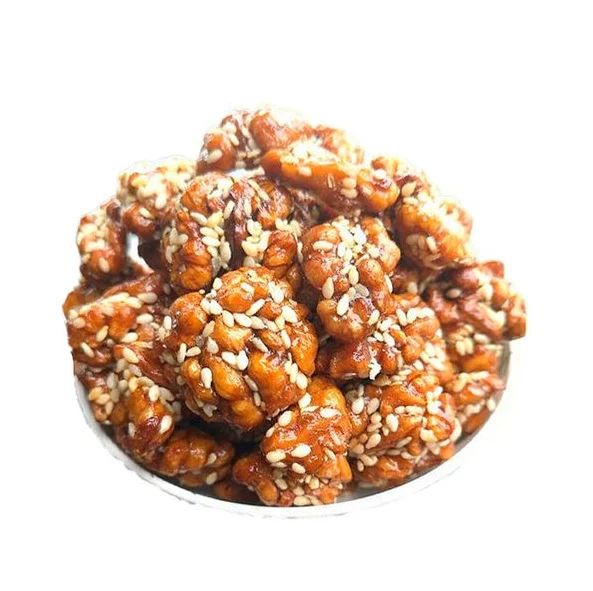 Casual canned snack sweet amber syrup walnut with Sesame