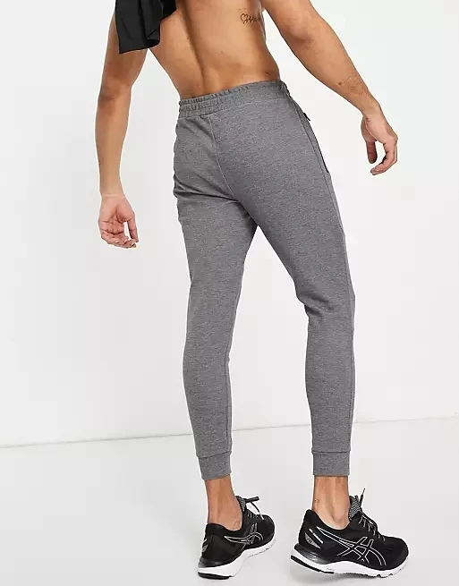  Fashion Casual Slim Men Joggers Sweatpants Stacked Pants With Side