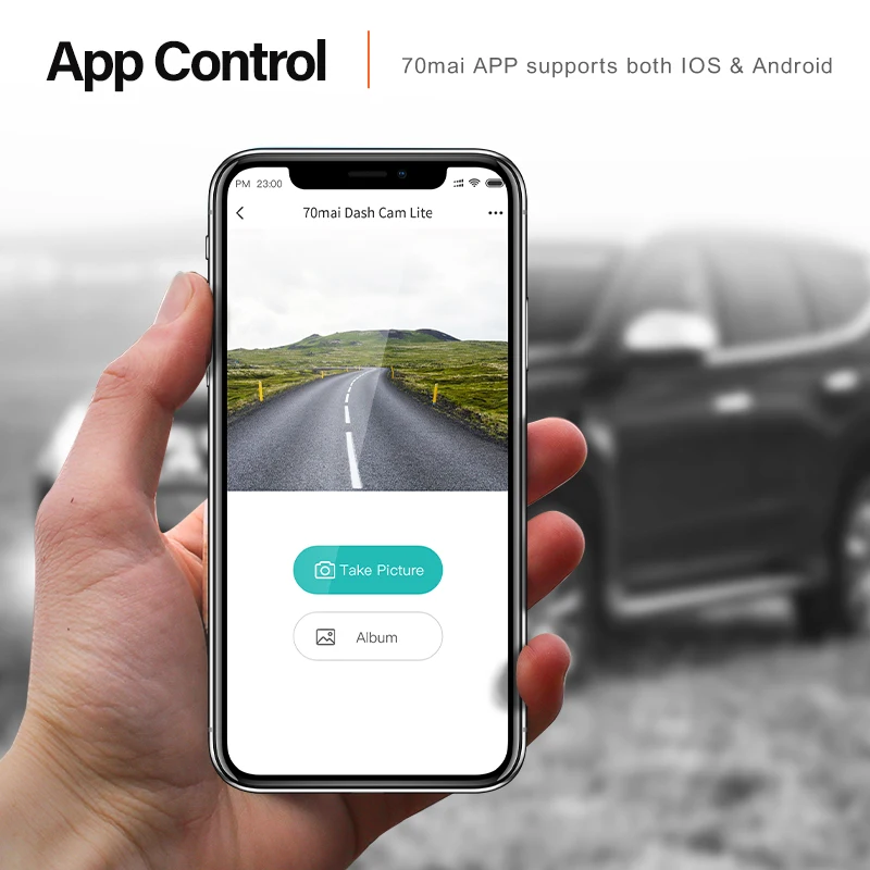 Wholesale 70mai Dash Cam Lite 2 inch LCD Screen Night Vision WDR App Control car dvr camera truck recorder dashcam