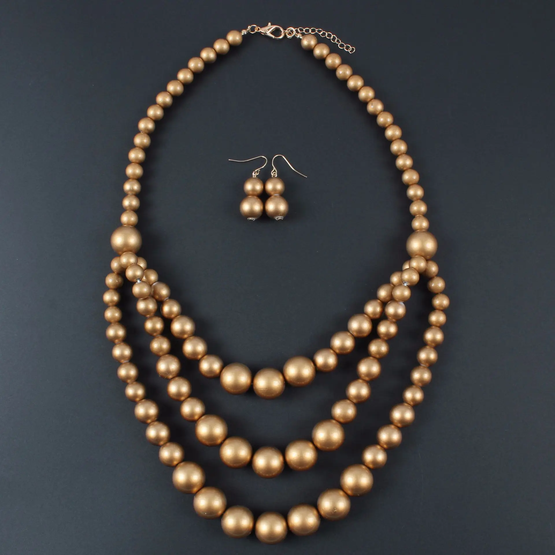 LUOXIN Fashion Women Jewelry Sets Long Multi layer Imitation Pearl Necklace