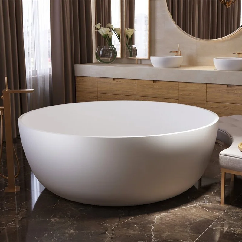 Contemporary Custom Large Deep Soaking Freestanding Bathroom Standing Acrylic Corner Bathtub Bath Tub For Adults