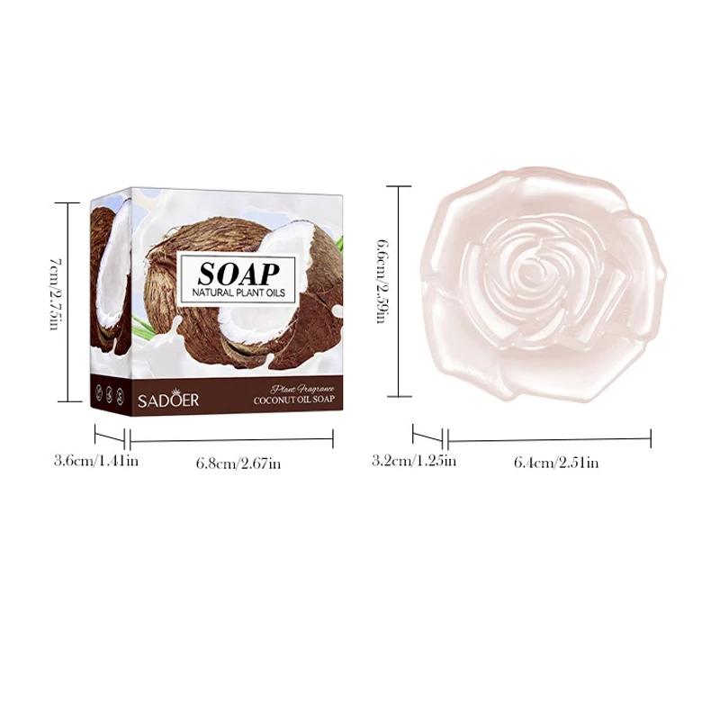 Flower Shape Natural Body Face Hand Glycerin Soap Handmade Bathing Soap with Foaming Net