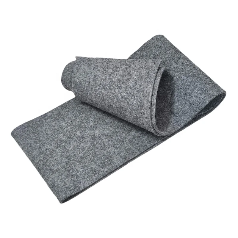 4mm 5mm 6mm grey color non woven fabric sound insulation cotton polyester Needled felt Furniture protection felt Car wheelcover