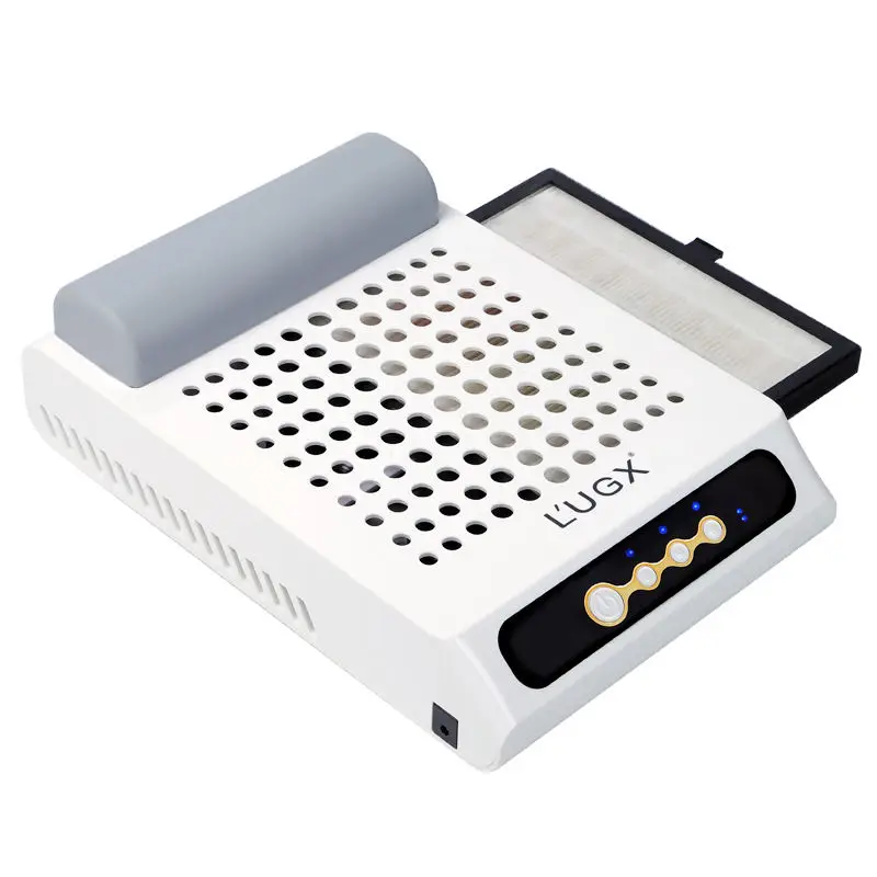 LUGX Strong suction wireless nail dust Vacuum cleaner rechargeable nail table dust collector with handpillow