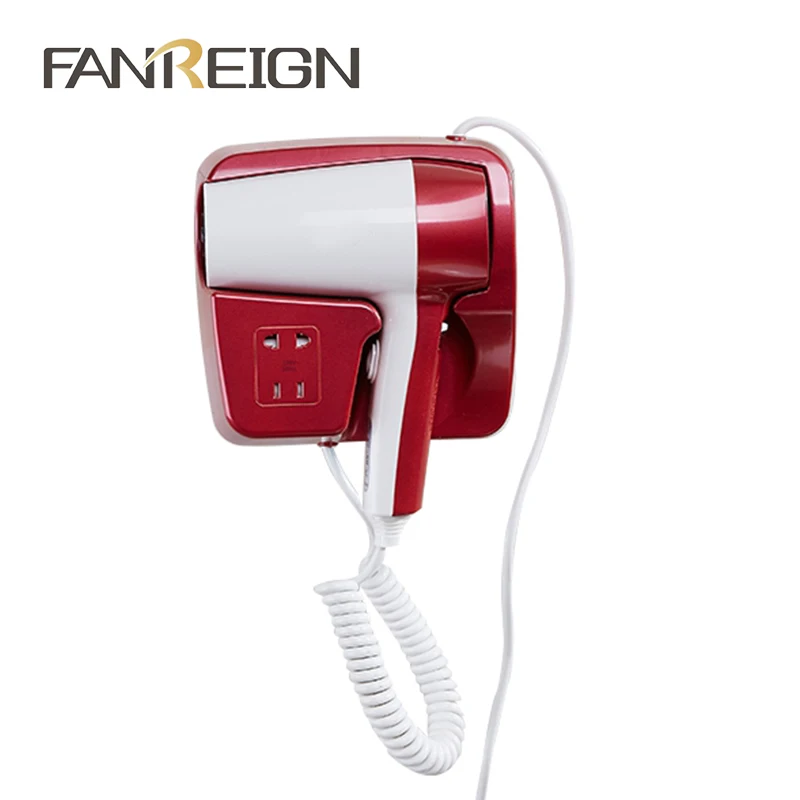 FANREIGN DB-2115 Bathroom Hotel Hair Dryer With Shaver Socket Wall Mounted Hair Dryer Factory Supply