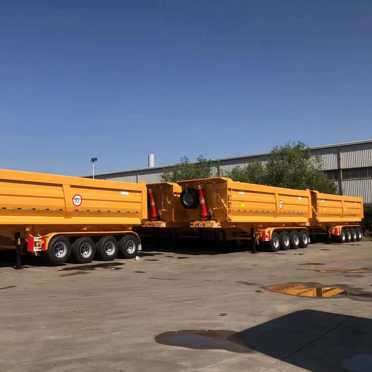 New Howo  sinotruk Brand High Quality Hydraulic U Type Tipping Trailer Semi-Trailer Dump Truck Cargo Semi tralier 3axles