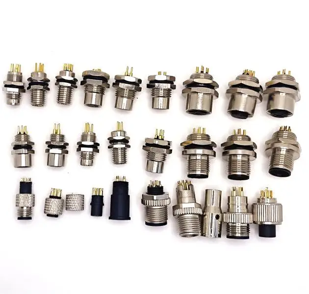 Пользовательские 4 5 8 12 17 pin Мужской гнездовой металлический круглый датчик m12 разъем