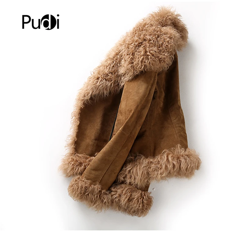 Women winter Leisure Real sheep fur coat jacket multiple color overcoat lady female genuine leather outwear clothes CT930