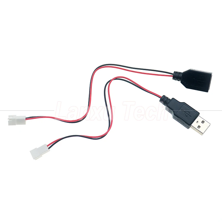 USB Type A Female to JST XH 2.54 Pitch 2 Pin Female Socket Cable