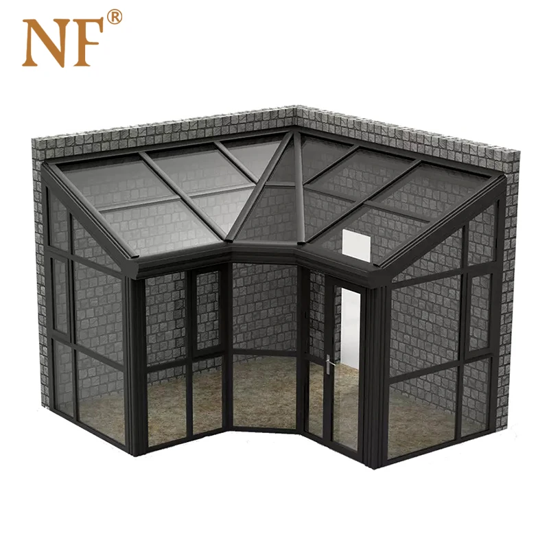 Модные французские зимние садовые домики, алюминиевые солнечные комнаты