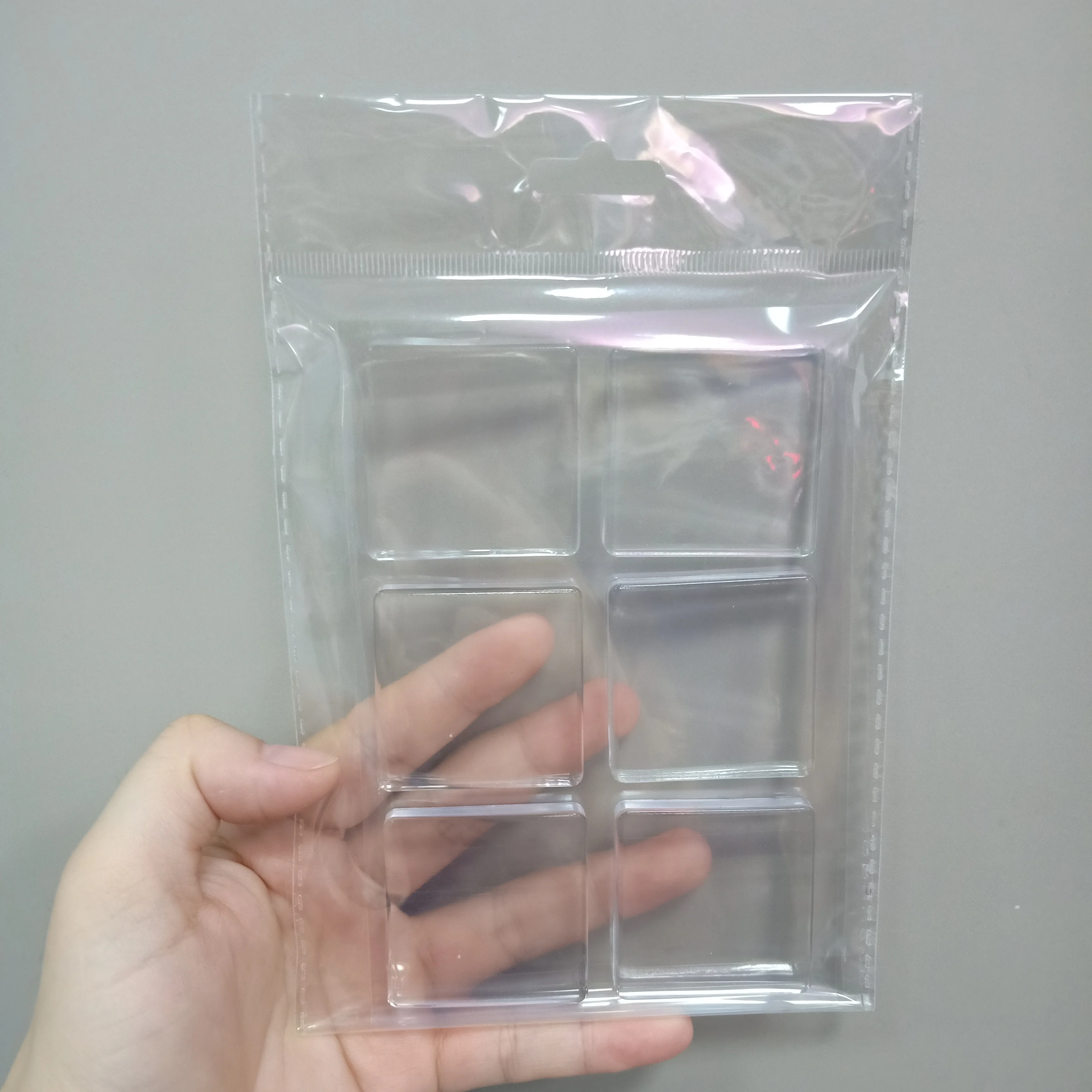 4pcs Anti Slip Square Double Sided Adhesive Transparent Earthquake-resistant Gel Pads For Furniture