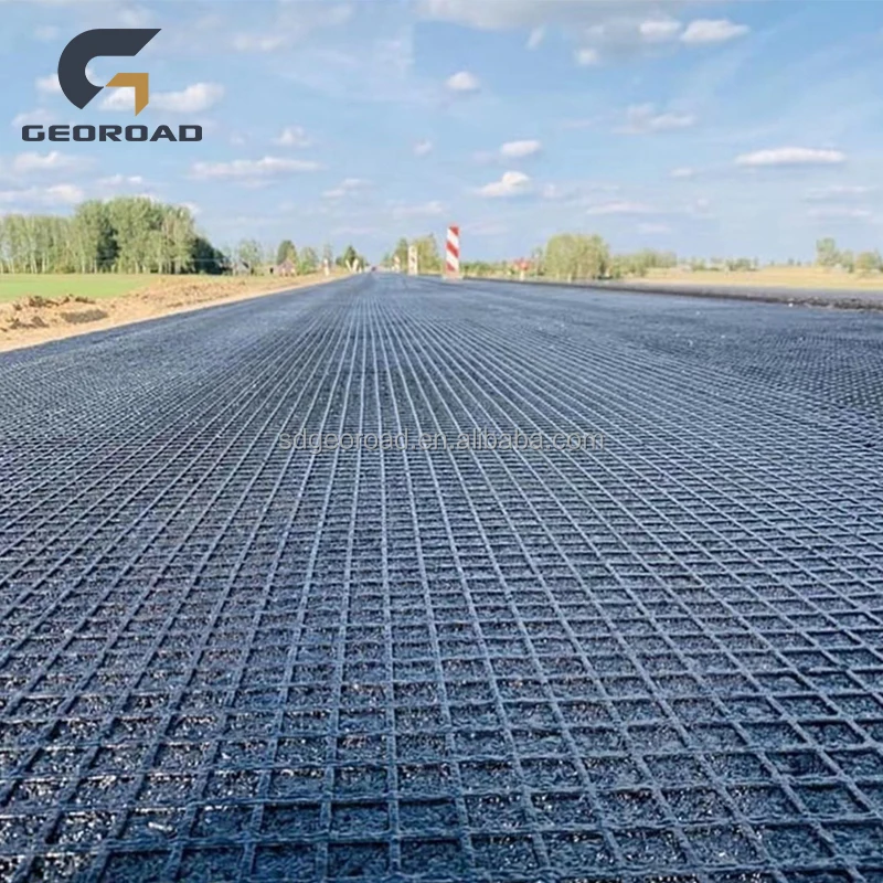 high tensile basalt fiber mesh geo grid fiberglass geogrid coated bitumen 100-100kN/m for sale