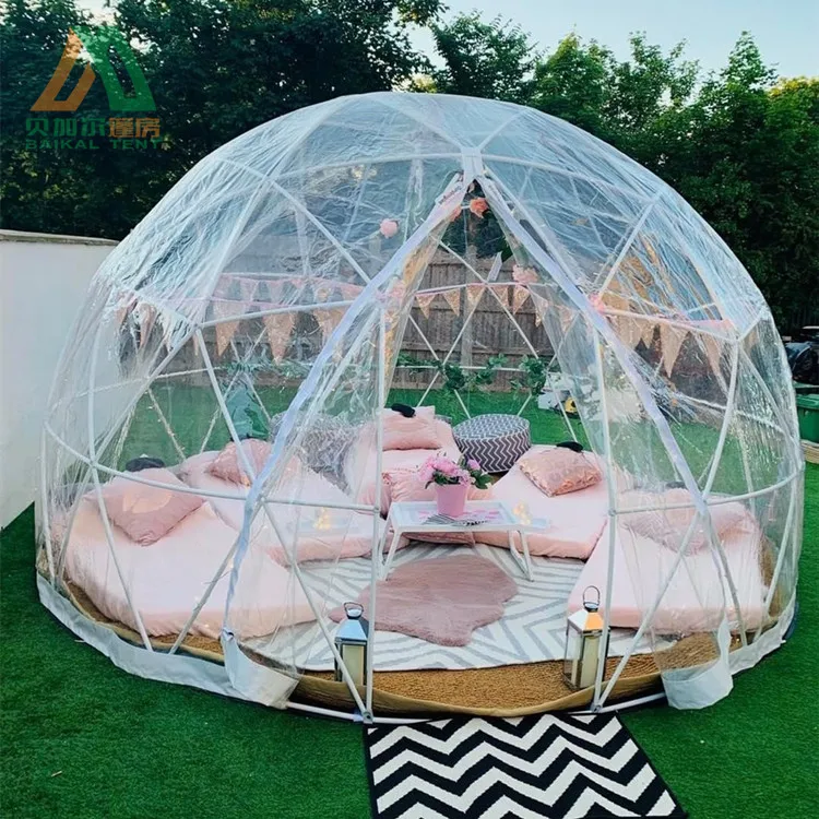 Прозрачные пластиковые наружные садовые прозрачные купольные палатки igloo, 12 футов