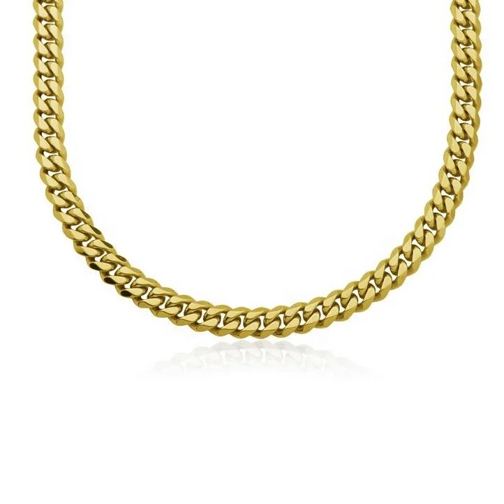 Manufacturers Custom Hot European and American Fashion Trend Rap Hip-Hop 18K Gold-Plated Exaggerated Necklaces