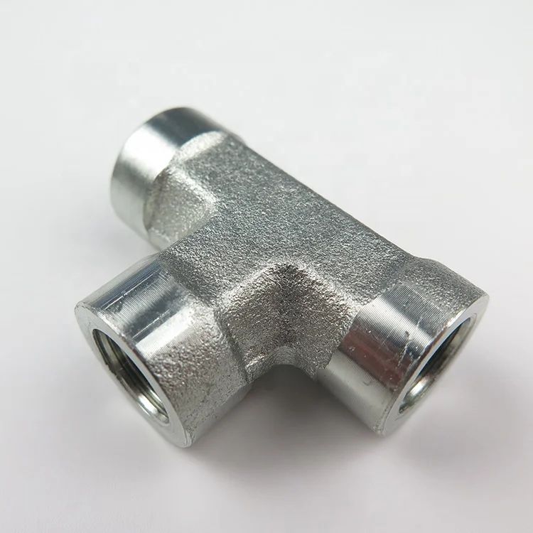 GT Factory Direct Supplier Bspt Female Tee Adapter Tube Hydraulic Fittings