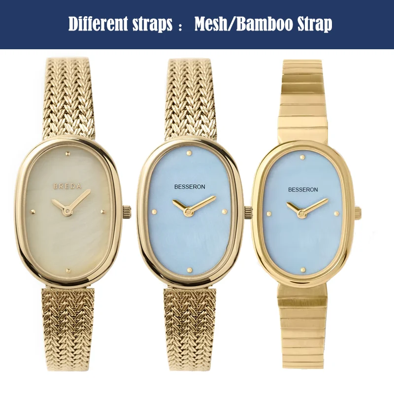 Oval Ladies Jewelry Custom Logo Watch Reloj Stainless Steel Small Dial Pearl Luxury Bracelets Women Watches Quartz Personalized