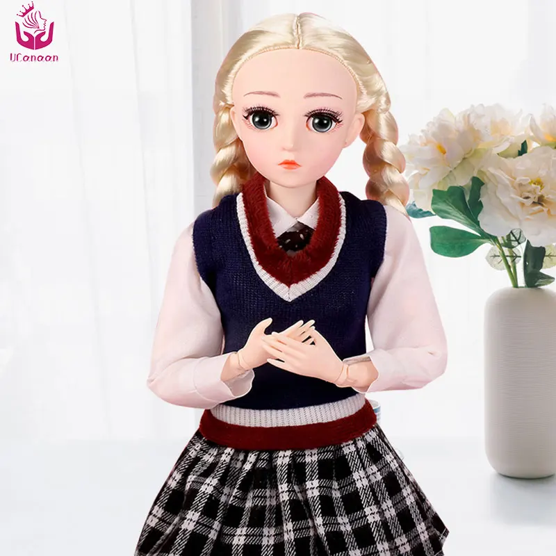 UCanaan Free Shipping Girl Birthday Gift 18 Inch 45Cm Wholesale Fashion Kids Doll Bjd 1/4