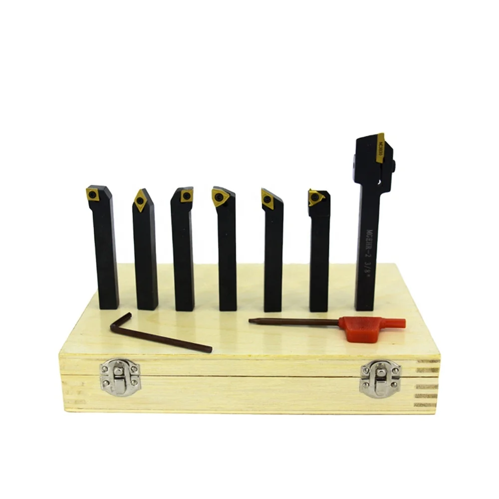 
Cnc Boring Bar Insert Lathe Machine Cutting Tools 3/8' 7pcs lathe tool holder set external Internal turning tool holders 