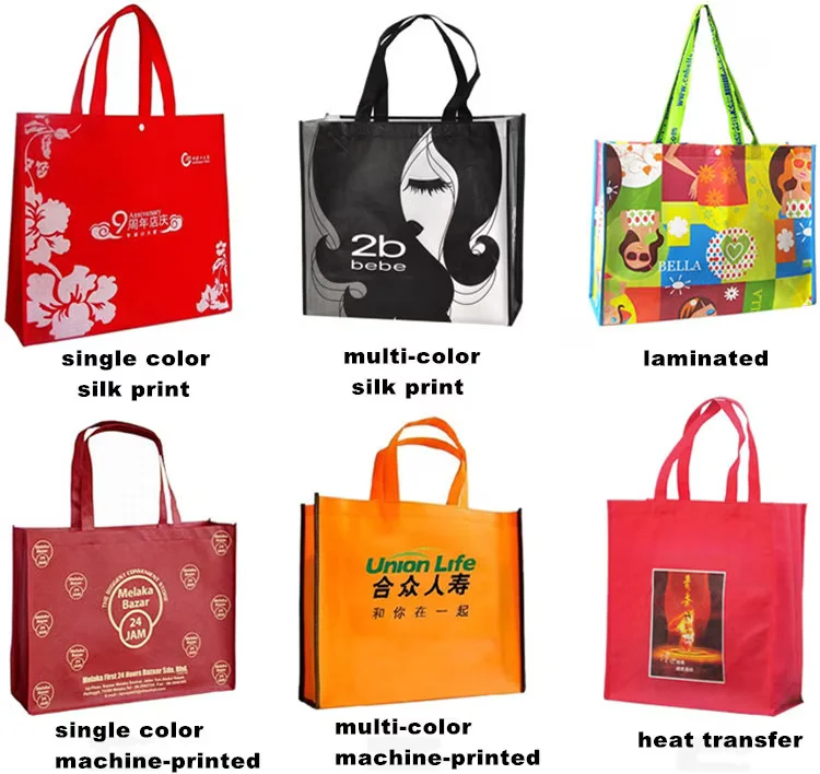 Custom Printed  Promotional Nonwoven Fabric Grocery Cloth Totebag Wholesale Gift Bag Non Woven Bag Shopping Tote Bag With Logo