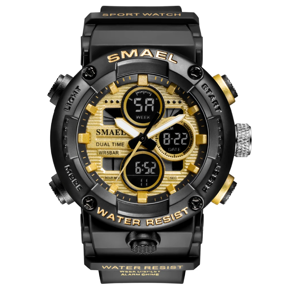 high quality relogio smael 8038 waterproof sport watch digital and analog boys watch