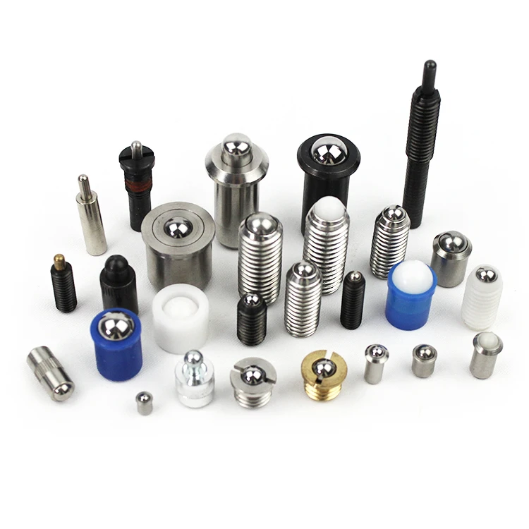Custom stainless steel press fit ball nose spring plunger plain finishing long nose spring plunger for automation equipment