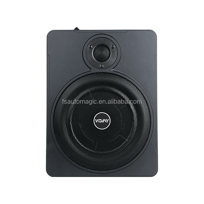 Auto Magic Cube 108 600W 8 Inch Slim Size Car Audio Active Under seat Speaker Subwoofer For Car Subwoofer