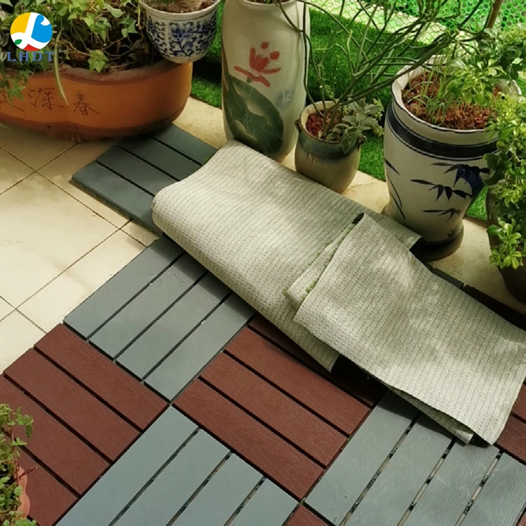 Garden Terrace  Balcony durable waterproof outdoor Modular plastic interlock composite decking tiles