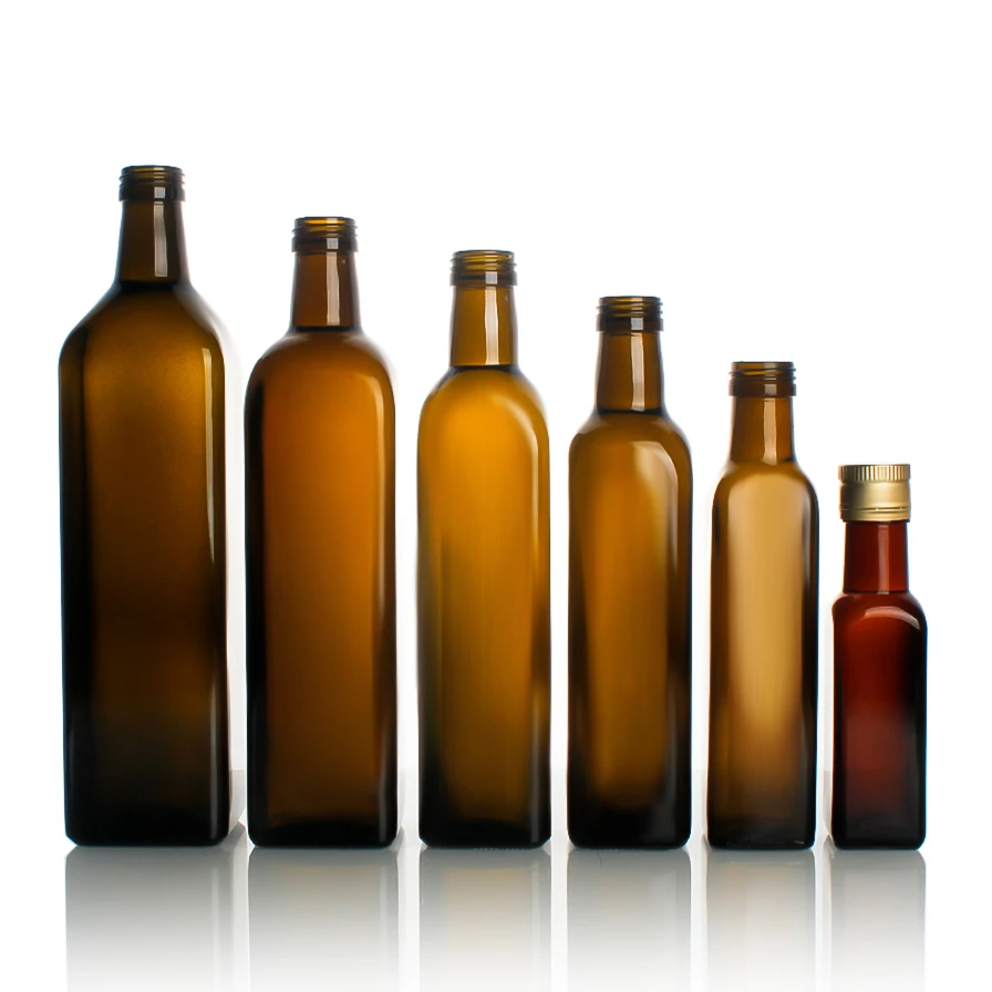 stocked round square AG color 250/500/750ml Dorica bottle olive oil bottle