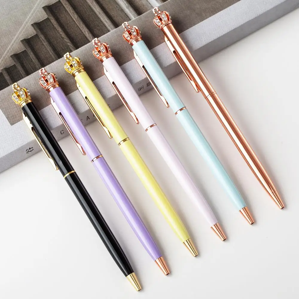 Luxury Girl Lady Gift Slim Crown Top Pen With Your Company Logo