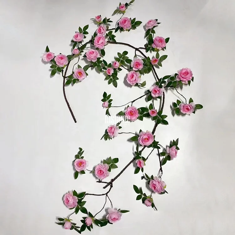 MSFAME Artificial Rose Vine Flowers Suppliers Party Accessories Festive & Party Supplies