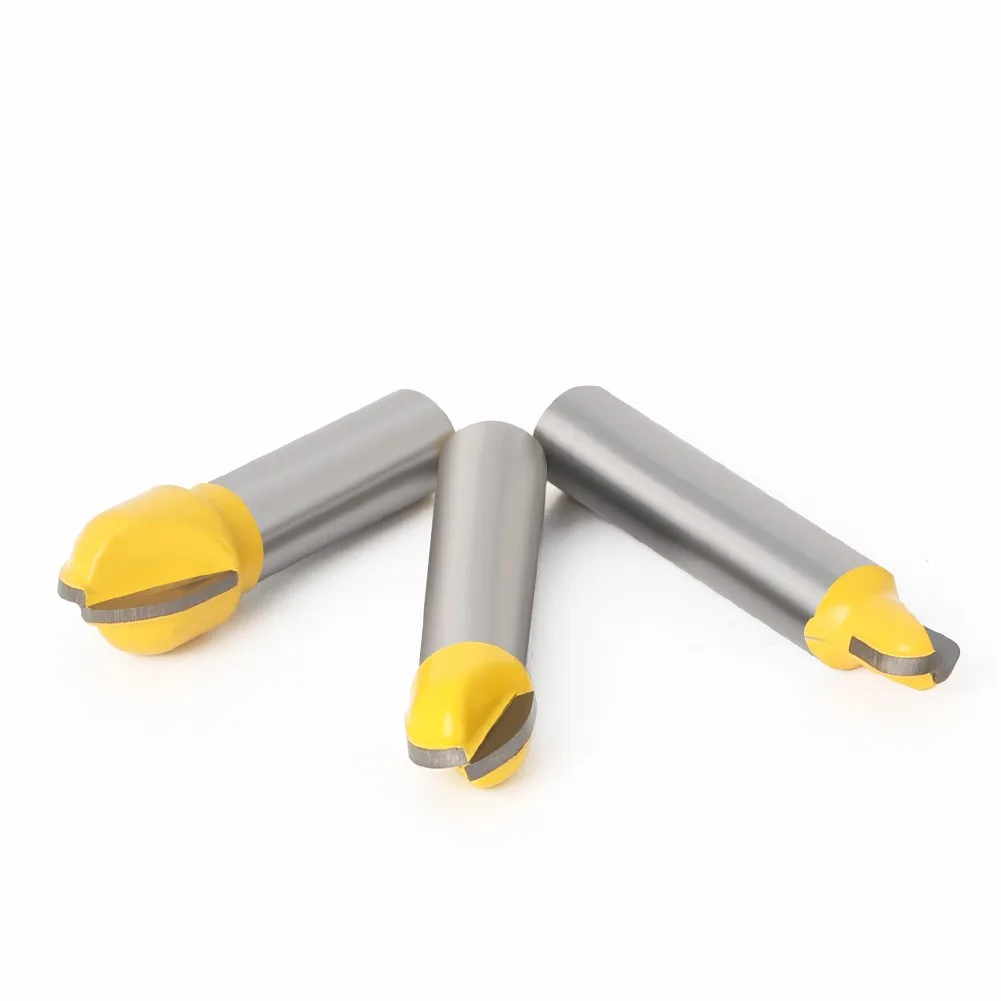 3pc 8mm round bottom digging end mill edge trimming aluminum-plastic panel slotting integrated wall folding milling cutter