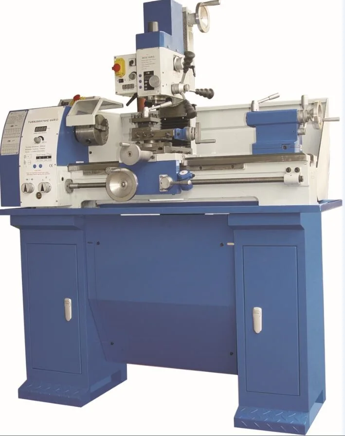 HQ250V  mini metal turno 3 in 1 manual lathe combo drill mill multi purpose machine