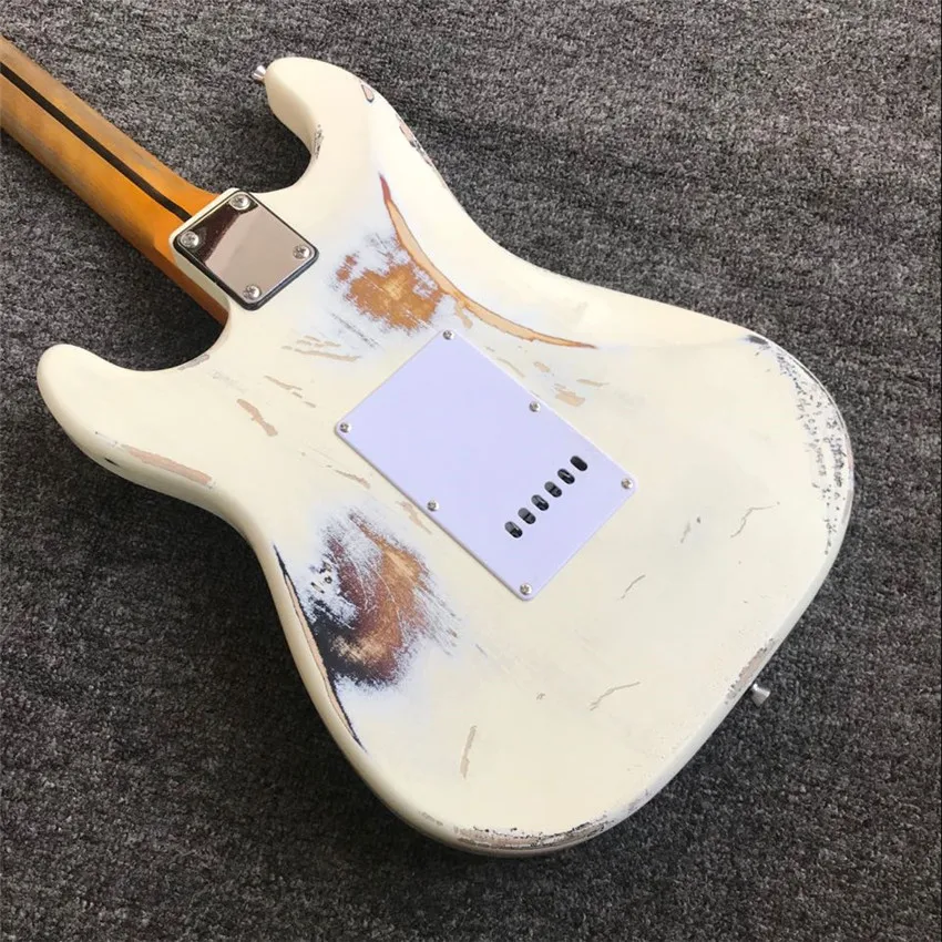 Cream heavy Relic vintage style hand made rosewood fretboard electric guitar electro electrique guitare guiter guitarra gitar